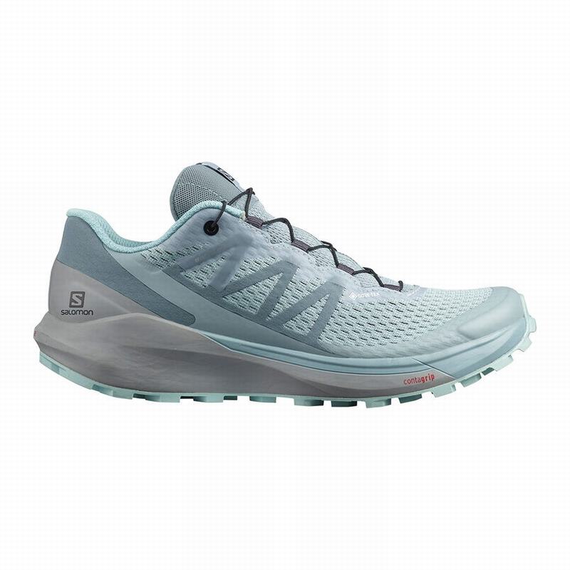 Salomon Singapore Womens Running Shoes - SENSE RIDE 4 GORE-TEX INVISIBLE FIT Green/Turquoise | 97682